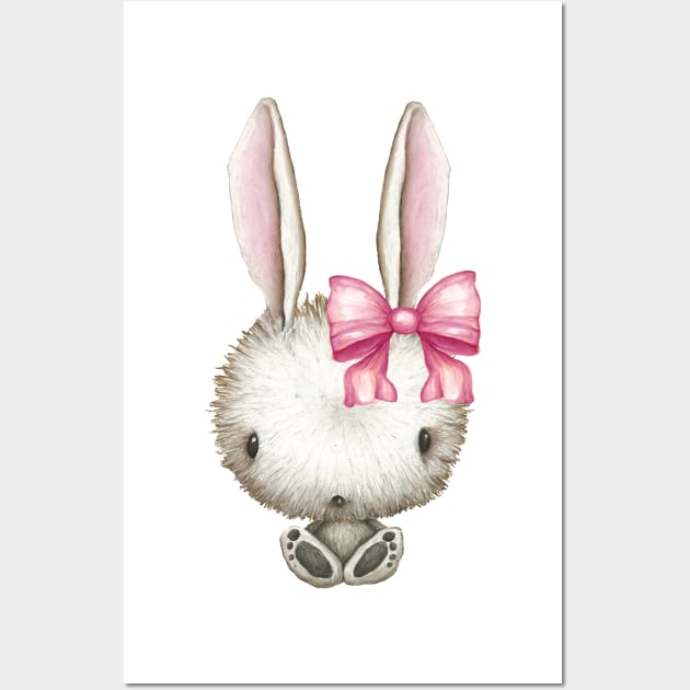 Easter Bunny Rabbit Cute Funny Gift Wall Art by Ligret